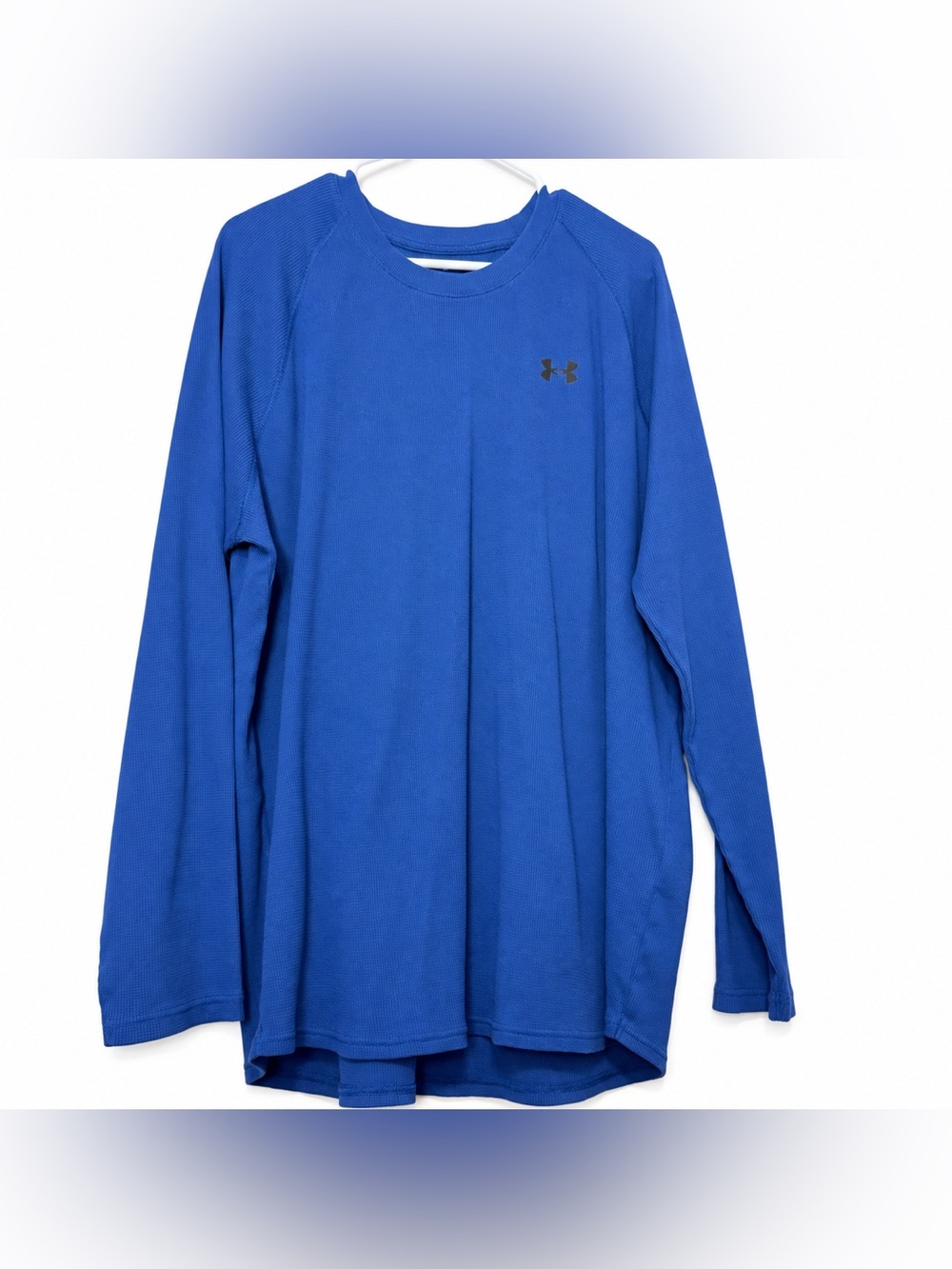 XL Under Armour Dark Royal Blue Waffle Knit Long Sleeve